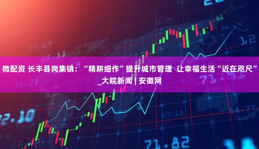 微配资 长丰县岗集镇：“精耕细作”提升城市管理  让幸福生活“近在咫尺”_大皖新闻 | 安徽网