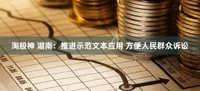 淘股神 湖南：推进示范文本应用 方便人民群众诉讼