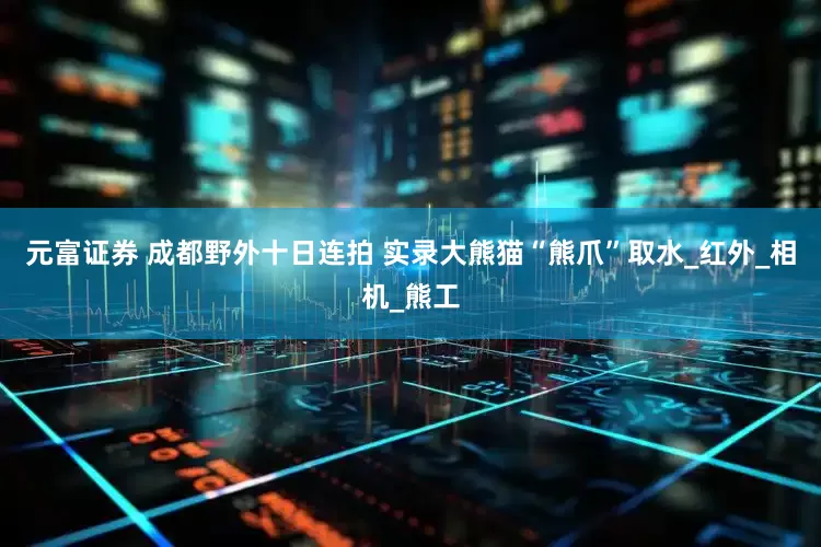 元富证券 成都野外十日连拍 实录大熊猫“熊爪”取水_红外_相机_熊工