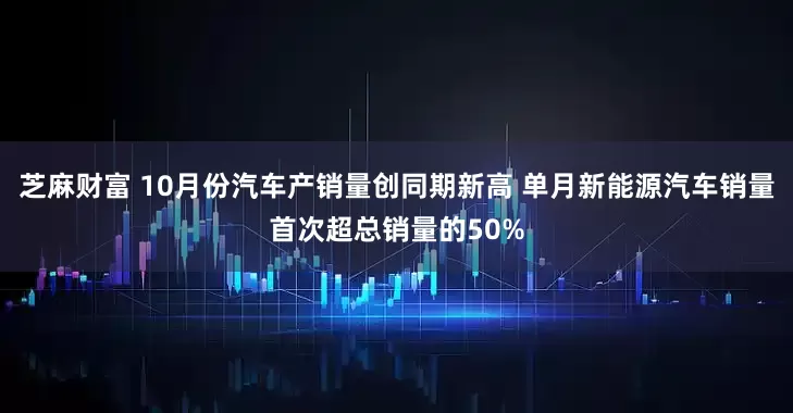 芝麻财富 10月份汽车产销量创同期新高 单月新能源汽车销量首次超总销量的50%